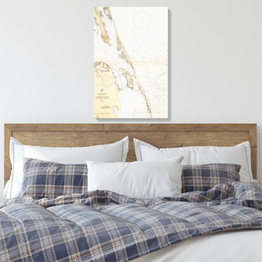 ノースカロライナ州の外側の航海の銀行 キャンバスプリント (インサイチュ (寝室))