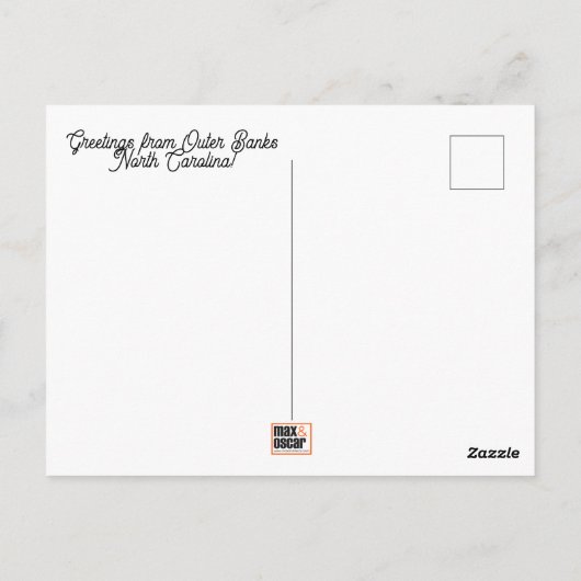 ノースカロライナ州の外側の銀行はがき ポストカード (裏面)