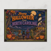 ノースカロライナ州の子供たちからハッピーハロウィン ポストカード (正面)