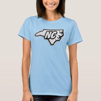 ノースカロライナ州の州の輪郭 Tシャツ