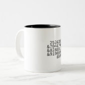 ノースカロライナ州の市外局番 ツートーンマグカップ (正面左)