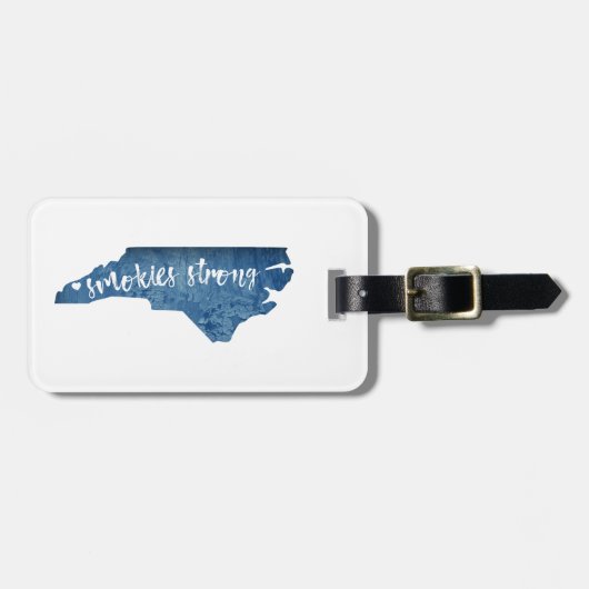 ノースカロライナ州の強い木目の煙 ラゲッジタグ (正面横)
