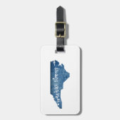 ノースカロライナ州の強い木目の煙 ラゲッジタグ (正面縦)
