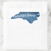 ノースカロライナ州の強い木目の煙 長方形シール (バッグ)