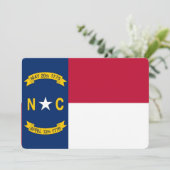 ノースカロライナ州の旗がデザインされた愛国的な招待状 招待状 (スタンド正面)