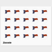 ノースカロライナ州の旗ステッカー ラウンドシール (シート)