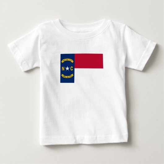 ノースカロライナ州の旗 ベビーTシャツ (正面)