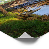 ノースカロライナ州の滝と小川 ポスター (角)