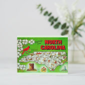 ノースカロライナ州の緑のグリーティング ポストカード (スタンド正面)