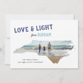 ノースカロライナ州のHanukkah写真からのLove & Light シーズンカード (正面)