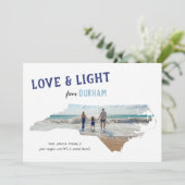ノースカロライナ州のHanukkah写真からのLove & Light シーズンカード (スタンド正面)