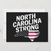 ノースカロライナ州のNC StateとUSAフラグが強く示す 招待状 (正面)