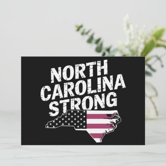 ノースカロライナ州のNC StateとUSAフラグが強く示す 招待状 (スタンド正面)