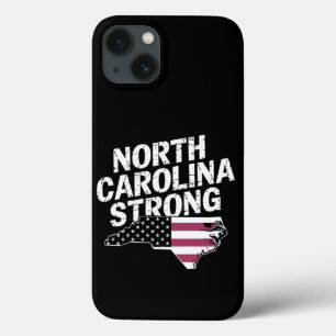 ノースカロライナ州のNC StateとUSAフラグで強くあらんことを iPhone 13ケース