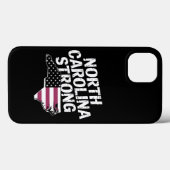 ノースカロライナ州のNC StateとUSAフラグで強くあらんことを Case-Mate iPhoneケース (裏面 (横))
