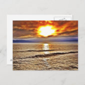 ノースカロライナ州のOBXでの日の出海 ポストカード (正面/裏面)