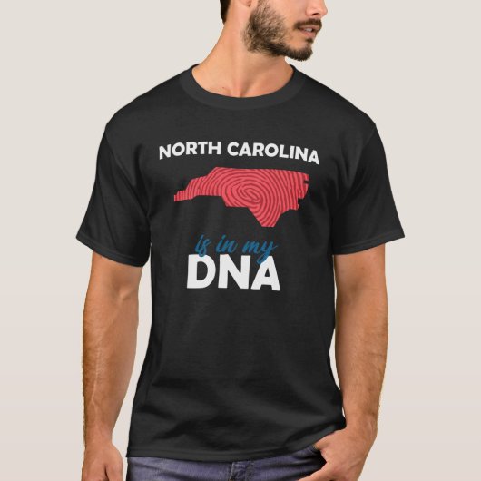 ノースカロライナ州は私のDNA指紋国IDにある Tシャツ (正面)