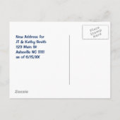 ノースカロライナ州へのヴィンテージ変更の住所 案内ポストカード (裏面)