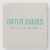 ノースカロライナ州アウター・バンクス ビーチ ストーン コースター (正面)