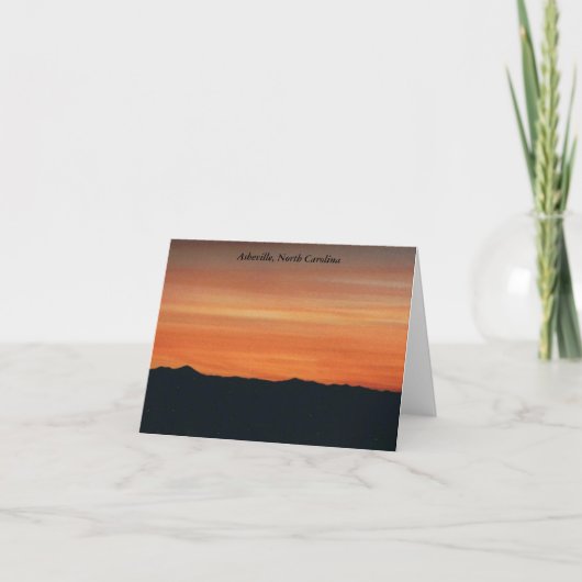 ノースカロライナ州アッシュビルのノートカード カード (正面)