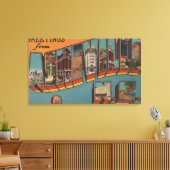 ノースカロライナ州アッシュビル – ラージ・レター・シーン キャンバスプリント (インサイチュ (リビング))