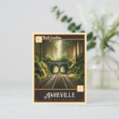 ノースカロライナ州アッシュビル |ヴィンテージ ポストカード (スタンド正面)