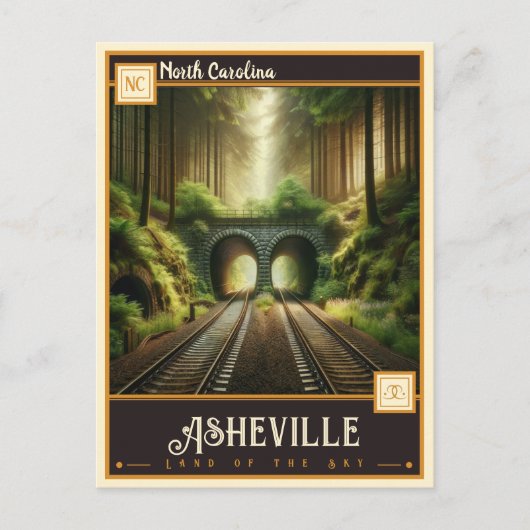 ノースカロライナ州アッシュビル |ヴィンテージ ポストカード (正面)