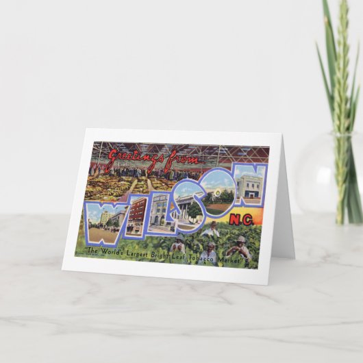 ノースカロライナ州ウィルソンのヴィンテージ カード (正面)