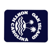 ノースカロライナ州オークアイランド マグネット (横)