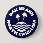ノースカロライナ州オークアイランド 缶バッジ (正面)