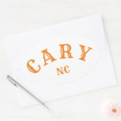 ノースカロライナ州カリー 楕円形シール (封筒)