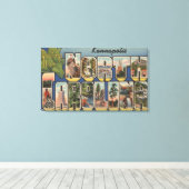 ノースカロライナ州カンナポリス – ラージ・レター・シーン キャンバスプリント (インサイチュ (ウッドフロア))