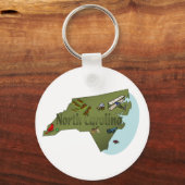 ノースカロライナ州キーチェーン キーホルダー (正面)