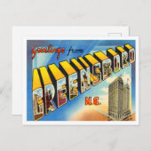 ノースカロライナ州グリーンズボロからの挨拶 ポストカード (正面/裏面)