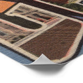 ノースカロライナ州グリーンズボロ – ラージレターシーン ポスター (角)