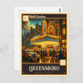 ノースカロライナ州グリーンズボロ |ヴィンテージ ポストカード (正面/裏面)