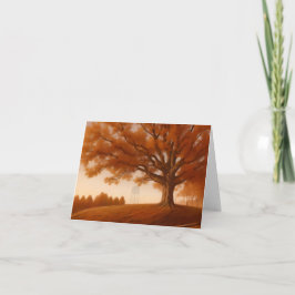 ノースカロライナ州ケアリーのツリーと給水塔のグリーティングカード サンキューカード