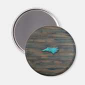 ノースカロライナ州シェイプティール（緑がかった色） マグネット (正面/裏面)