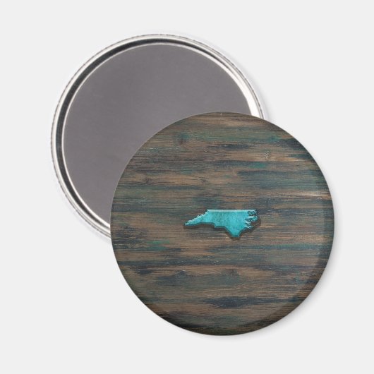 ノースカロライナ州シェイプティール（緑がかった色） マグネット (正面/裏面)