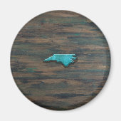 ノースカロライナ州シェイプティール（緑がかった色） マグネット (正面)