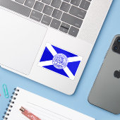 ノースカロライナ州シャーロット国旗 シール (ノートパソコンとiPhone)