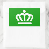 ノースカロライナ州シャーロット国旗 長方形シール (バッグ)