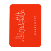 ノースカロライナ州シャーロット マグネット (縦)