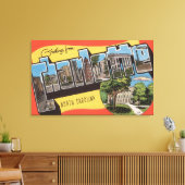 ノースカロライナ州シャーロット – ラージ・レター・シーン キャンバスプリント (インサイチュ (リビング))