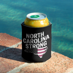ノースカロライナ州ストロング NCステート大学とアメリカ国旗 缶クーラー