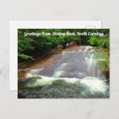 ノースカロライナ州スライディングロックからの挨拶 ポストカード (正面/裏面)