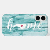 ノースカロライナ州ターコイズウッドルック Case-Mate iPhoneケース (裏面 (横))