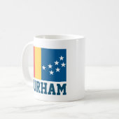 ノースカロライナ州ダラムの旗 コーヒーマグカップ (正面左)