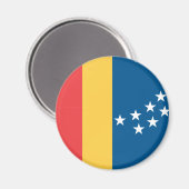 ノースカロライナ州ダーハム国旗 マグネット (正面/裏面)