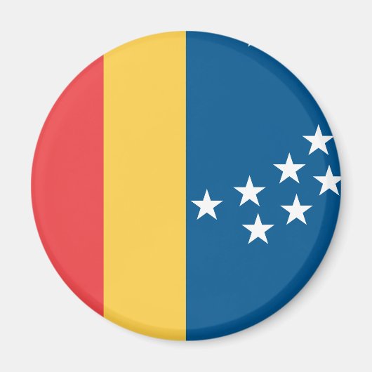 ノースカロライナ州ダーハム国旗 マグネット (正面)